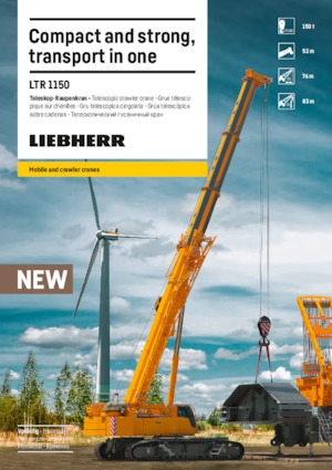 Верижни кранове - телескопична стрела Liebherr LTR 1150