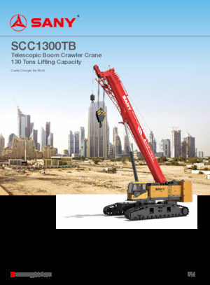 Верижни кранове - телескопична стрела Sany SCC1300TB 