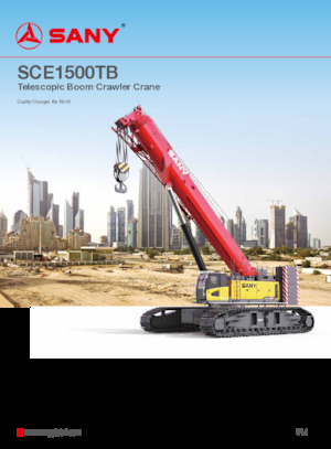 Верижни кранове - телескопична стрела Sany SCE1500TB