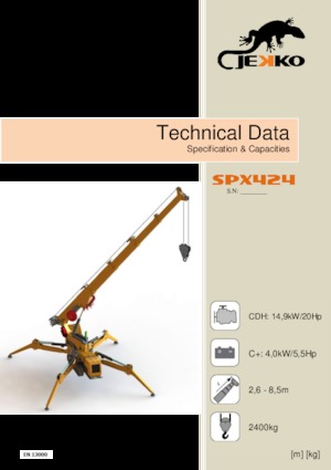 Верижни кранове - телескопична стрела Jekko SPX424
