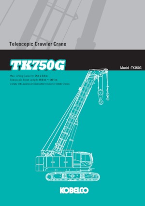 Верижни кранове - телескопична стрела Kobelco TK750G