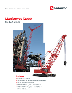 Верижни кранове - решетъчна стрела Manitowoc 12000 E