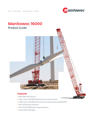 Верижни кранове - решетъчна стрела Manitowoc 16000