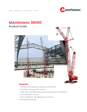 Верижни кранове - решетъчна стрела Manitowoc 18000
