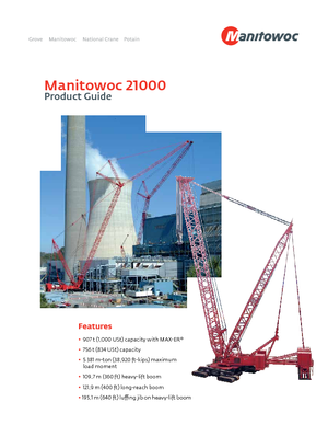 Верижни кранове - решетъчна стрела Manitowoc 21000