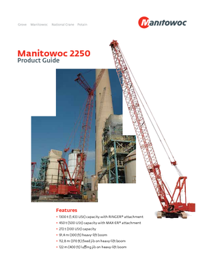 Верижни кранове - решетъчна стрела Manitowoc 2250