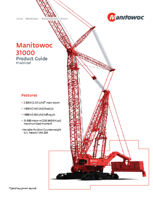 Верижни кранове - решетъчна стрела Manitowoc 31000 E