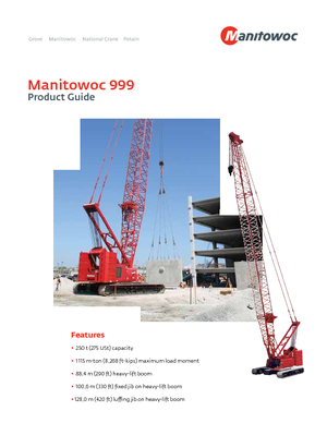 Верижни кранове - решетъчна стрела Manitowoc 999