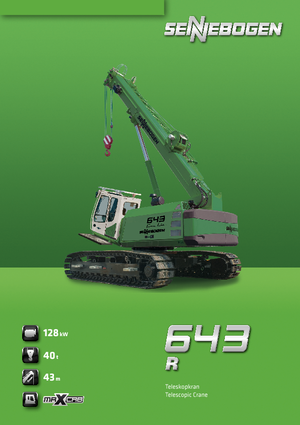 Верижни кранове - телескопична стрела Sennebogen 643 R