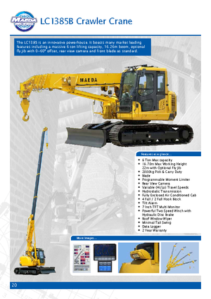 Верижни кранове - телескопична стрела Maeda LC 1385 B