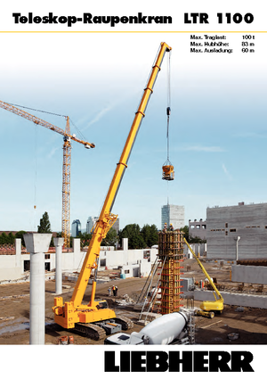 Верижни кранове - телескопична стрела Liebherr LTR 1100