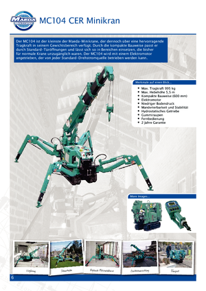 Верижни кранове - телескопична стрела Maeda MC 104 CER *
