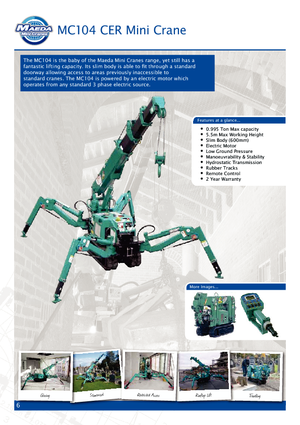 Верижни кранове - телескопична стрела Maeda MC 104 CER *