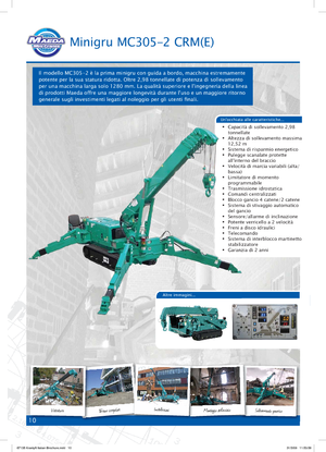 Верижни кранове - телескопична стрела Maeda MC 305 CRM-E