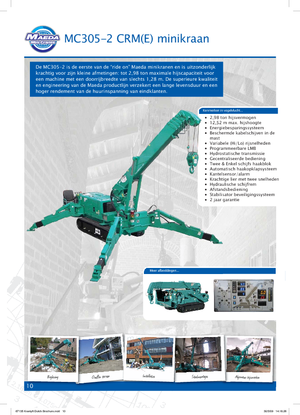 Верижни кранове - телескопична стрела Maeda MC 305 CRM-E