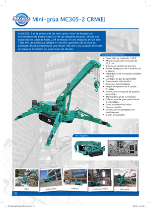 Верижни кранове - телескопична стрела Maeda MC 305 CRM-E