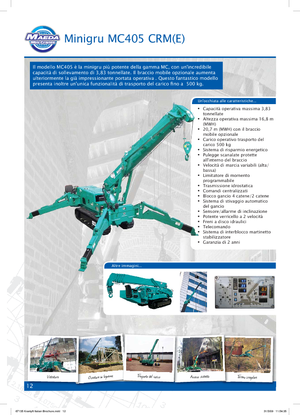 Верижни кранове - телескопична стрела Maeda MC 405 CRME