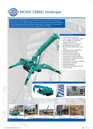 Верижни кранове - телескопична стрела Maeda MC 405 CRME
