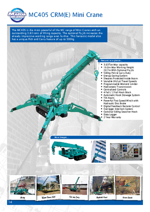 Верижни кранове - телескопична стрела Maeda MC 405 CRME