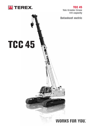 Верижни кранове - телескопична стрела Terex Bendini TCC 45