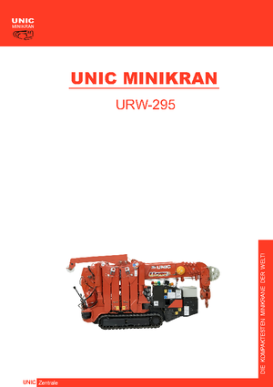 Верижни кранове - телескопична стрела UNIC URW 295