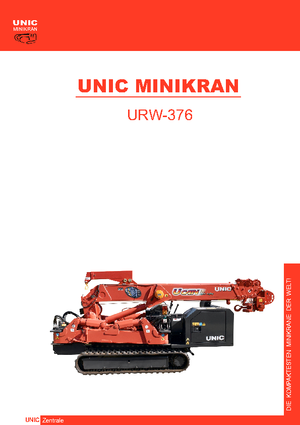 Верижни кранове - телескопична стрела UNIC URW-376