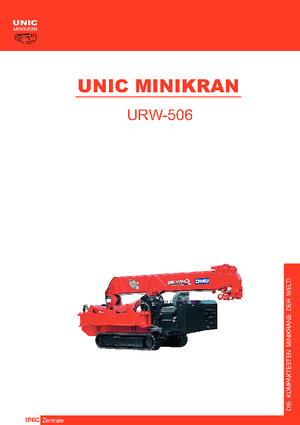 Верижни кранове - телескопична стрела UNIC URW 506