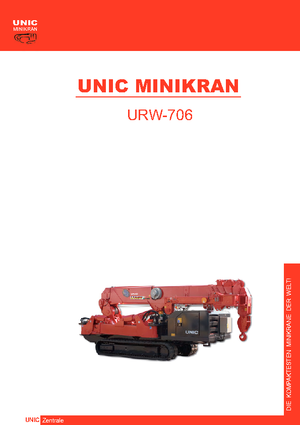Верижни кранове - телескопична стрела UNIC URW-706