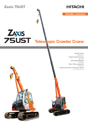 Верижни кранове - телескопична стрела Hitachi Sumitomo ZX 75 UST
