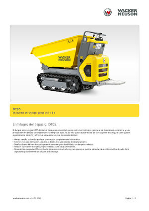 Самосвали на вериги Wacker Neuson DT05