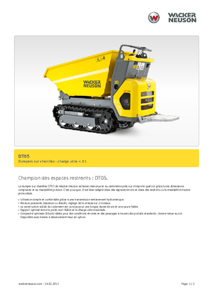 Самосвали на вериги Wacker Neuson DT05