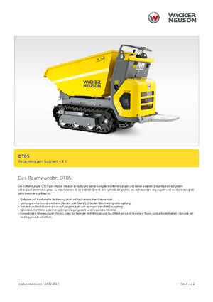 Самосвали на вериги Wacker Neuson DT05