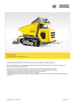 Самосвали на вериги Wacker Neuson DT 08 PL