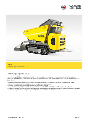 Самосвали на вериги Wacker Neuson DT08