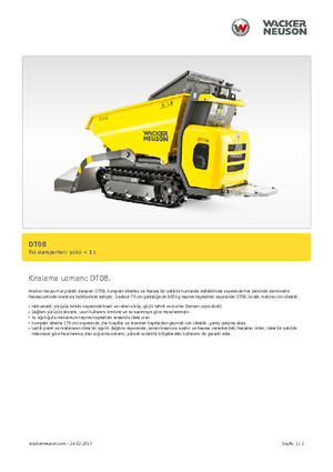 Самосвали на вериги Wacker Neuson DT08