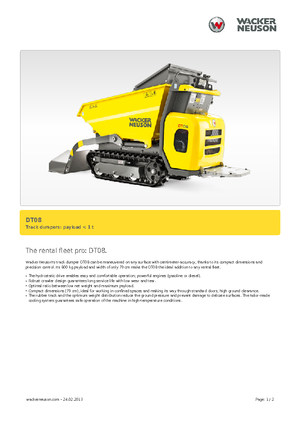 Самосвали на вериги Wacker Neuson DT08