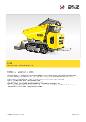 Самосвали на вериги Wacker Neuson DT08