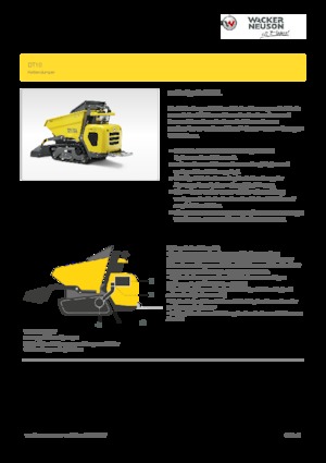 Самосвали на вериги Wacker Neuson DT10