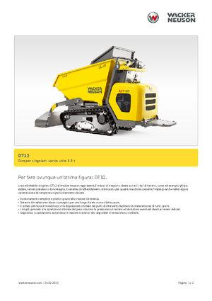 Самосвали на вериги Wacker Neuson DT12