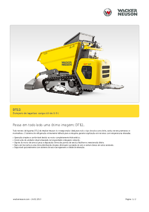 Самосвали на вериги Wacker Neuson DT12