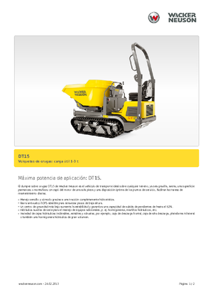 Самосвали на вериги Wacker Neuson DT15