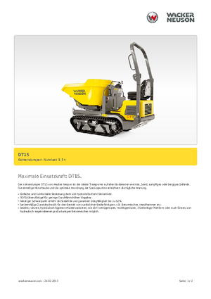 Самосвали на вериги Wacker Neuson DT15