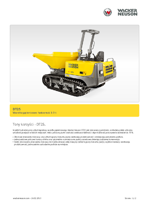 Самосвали на вериги Wacker Neuson DT25