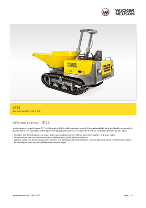Самосвали на вериги Wacker Neuson DT25