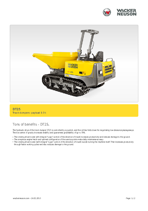 Самосвали на вериги Wacker Neuson DT25