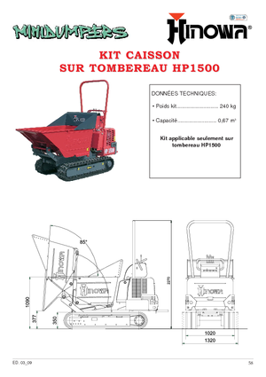 Самосвали на вериги Hinowa HP 1500