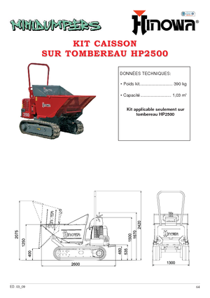 Самосвали на вериги Hinowa HP 2500