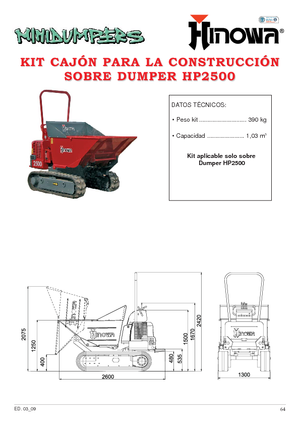 Самосвали на вериги Hinowa HP 2500