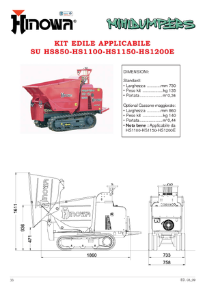 Самосвали на вериги Hinowa HS 1100 D