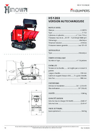 Самосвали на вериги Hinowa HS1203